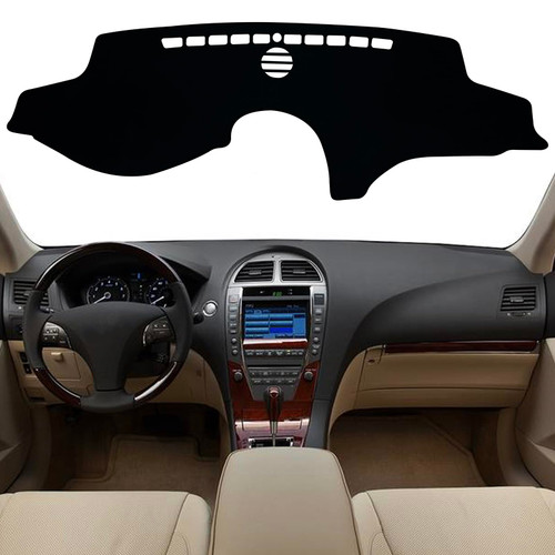 KEEGTBOX Dash Mat Cover Interior Dashboard Protection pad Compatible with Lexus ES240 ES350 Sedan 2007-2012 Dashboard Cover Pad Carpet Protector (Black Trim)
