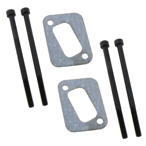 LUORNG 2pcs Muffler Exhaust Gasket with 4pcs Bolts for Chainsaw 340 345 346XP 350 351 353 and 2150 2153 544028301 Chainsaws Parts and Accessories