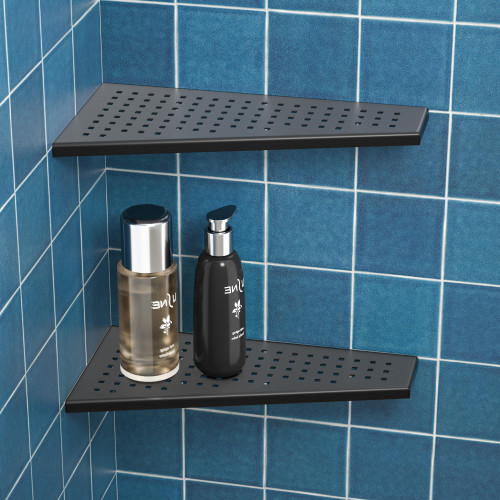 Bernkot Trapezoid Corner Shower Shelf 2PCS