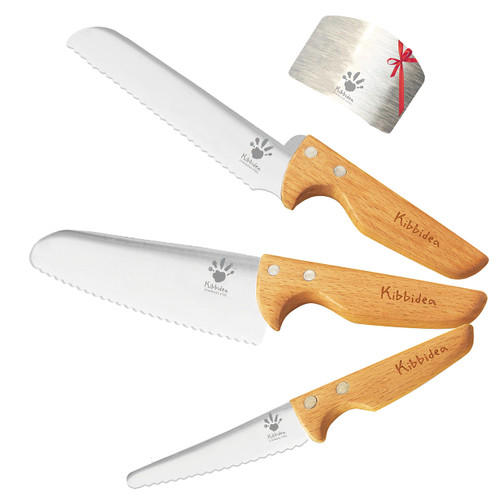Kibbidea Kids Safe Knives for Real Cooking, Kids Kitchen Cutting Knife set