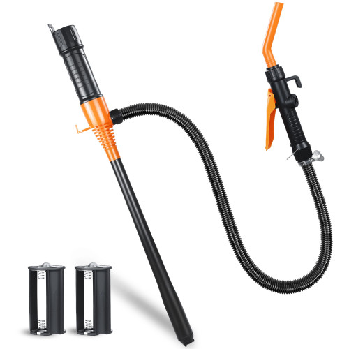 Aetleemo Portable Power Battery Pump, Water&Fuel Transfer Pump Up to 2.2 GPM, Battery Operated Siphon Liquid Extractor, 35.4 in Hose for Gasoline Diesel Oil Fish Tank