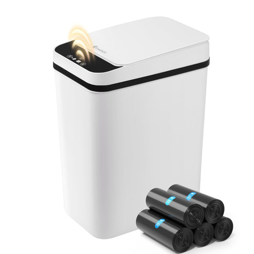 Bathroom Automatic Trash Can，2.5 Gallon Touchless Motion Sensor Trash Can