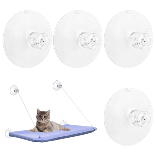4 Pcs Thick Suction Cup Cat Window Perches Window Hammock Replacement Suction Cup for Cat Seat Perch Hammock Hanging Pet Supplies (Classic Style)