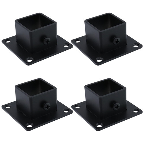 Cosahr Square Bracket Black Deck Post Base Stainless Steel Post Flange Base