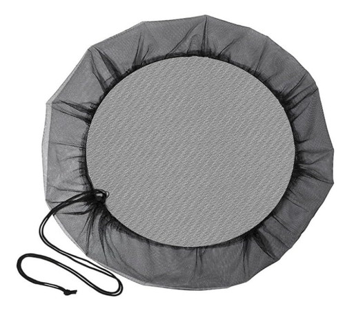 Black Rain Mesh Screen, Rainwater Barrel Debris, Filter for Rain Barrel, Rain Water Collection Bucket Netting Cover with Adjustable Drawstring for Prevents Mosquitoes Leaves Debris Rain Accessories