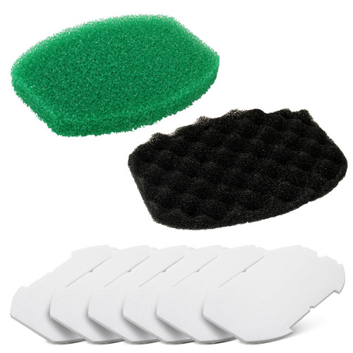 Pond Filter Pads Replacement for Aquagarden Inpond 5 in 1 600 and 6 in 1 900 Gallon Model, Foam Filters Sponge Set and Polymer Wool Pad for Outdoor Ponds Pump Filtration Maintenance Kit (Large, 8PCS)