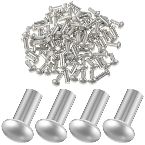 LEIFIDE 200 Pack 3/16" Diameter x 1/2" Solid Aluminum Brazier