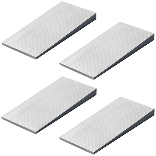 4 PCS Steel Flange Wedges, Metal Wedges Shims for Leveling, 4" x 2" Triangle Steel Wedge for Leveling, Welding & Metal Lathe Alignment