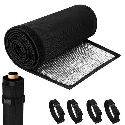 5 Layer HVAC Copper Pipe Insulation Cover, 78" x 10.2" 600D Oxford AC Line Set Wrap, Waterproof & UV Resistant Sleeve for Mini Split & Central Air, Anti-Freeze Protection