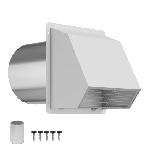 KWDOBUUS 10 Inch Hooded Wall Vent Cover with Screen & Damper