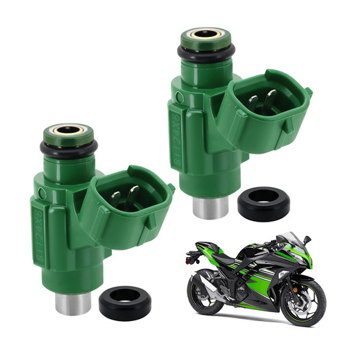 Wonyton 490330558 2pcs Fuel Injectors 8 Holes Replacement for Kawasaki Ninja 300 2013-2017 Versys-X 300 Kawasaki Versys-X 300 2017-2021 49033-0558