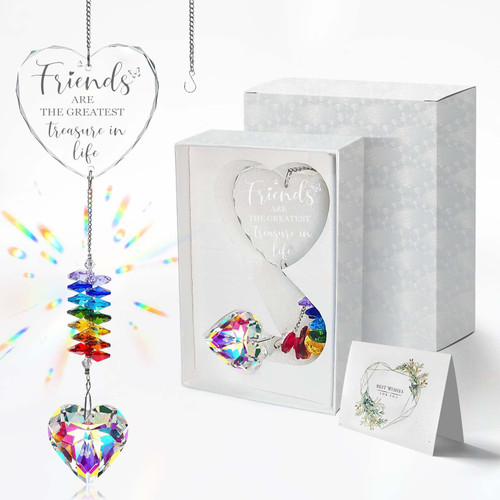 JOUWOTM Friendship Crystal Suncatcher Window Hanging Decor for Best Friend