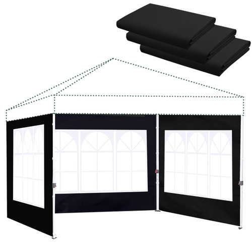 SCOMANAGE Church Window Canopy Sidewalls for 10x10 Pop Up Canopy