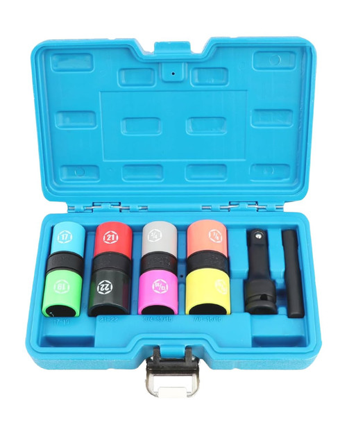 DPTOOL Lug Nut Socket Set 1/2" Drive Wheel Impact Flip Socket Set