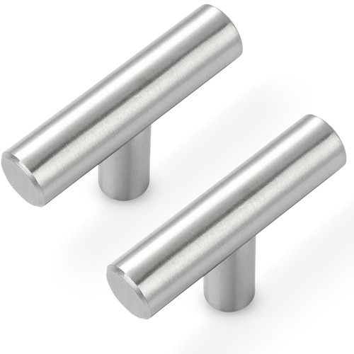 Estmoon 30 Pack Cabinet Knobs Brushed Nickel Cabinet Handles, Stainless Steel Single Hole Kitchen Cabinet Knobs Silver Cabinet Pulls for Kitchen Cabinets and Dressers,2 Inch Overall Length Drawer Knob