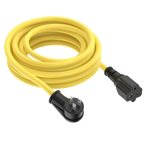 25-FT 12AWG Right-Angle 15 Amp to 20-Amp Extension Cord,90-Degree Plug