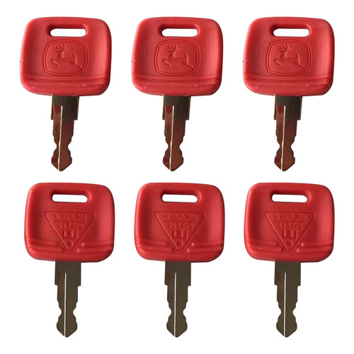 6 PCS Key for John Deere Tractor RE183935 RE71557
