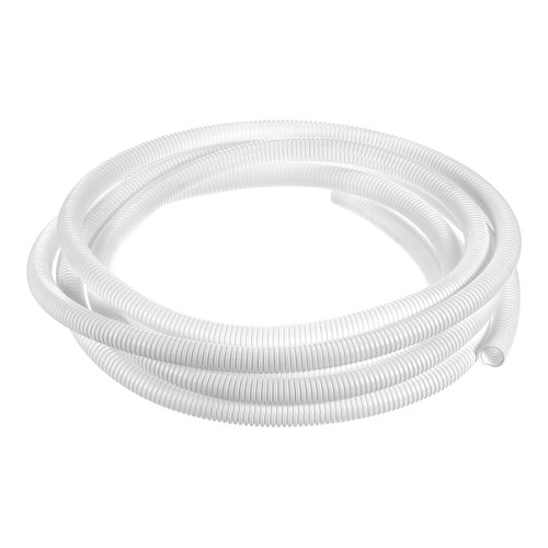 uxcell 3/8 Inch x 25 Ft Split Wire Loom Tubing, Guard Convoluted Flex, Protective Split Cable Conduit, Flexible Wire Protector Tubing, Electrical Cord Cover,White