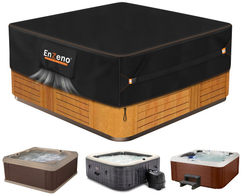 Enzeno Outdoor Hot Tub SPA Cover,Protector Jacuzzi Cover Waterproof 85x77in