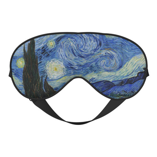 Starry Night Sleep Mask Eye Mask with Adjustable Strap Eye Sleep Shade Cover Blocks Light for Women Men Airplane Travel Nap