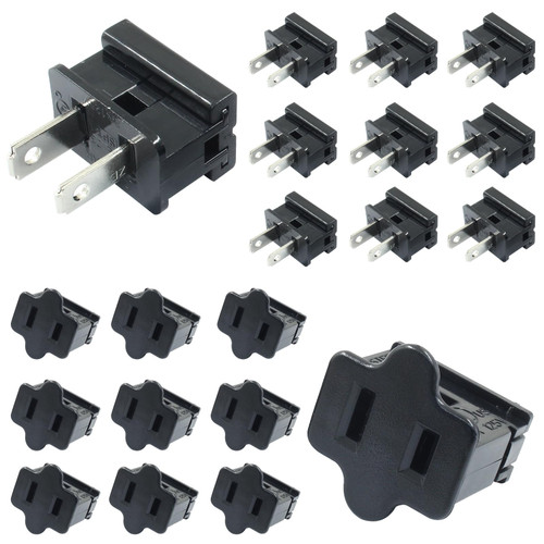 Bonsicoky 20 Pack SPT-1 Vampire Plugs Male and Female, Black