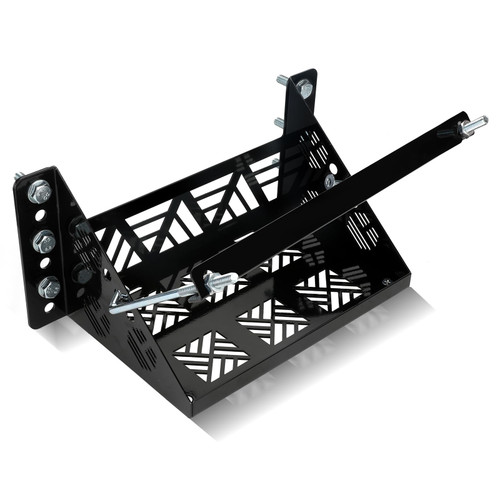 XIKOBY Universal Battery Mounting Tray, Battery Holder Bracket Compatible with RV Trailer Car Boat Truck, Heavy Duty Battery Box Mount Hold Down Bracket Relocation Kit for Group 24 Battery Box