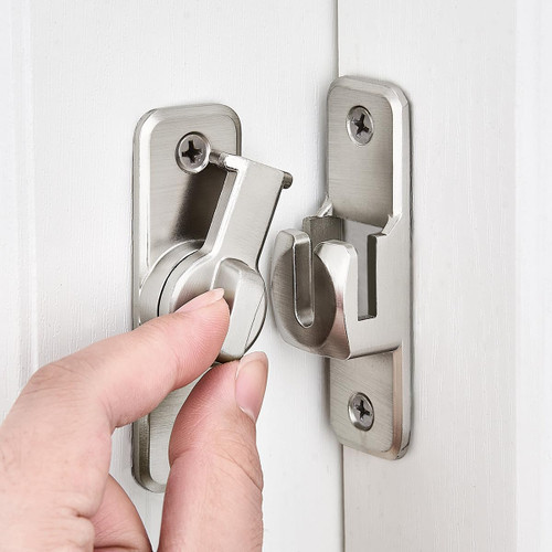 Silvery 90/180 Degree Barn Door Latches,Zinc Alloy Flip Latch