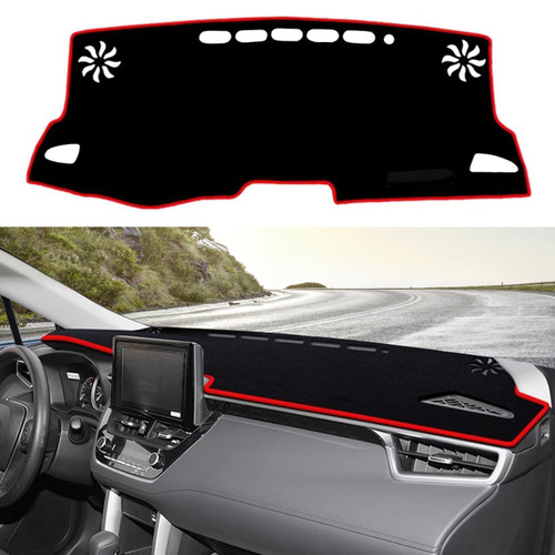 Blazeray for Toyota Corolla Accessories 2019 2020 2021 2022 2023 2024 2025 2026 Dash Cover Dashboard Cover Mat Custom Fit Center Console Cover Hatch Sedan Sunshield Protector Pad(Red Edge