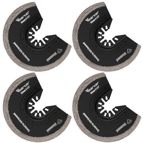 Vearter Diamond Oscillating Multi Tool Blade 4PCS for Grit Grout Removal