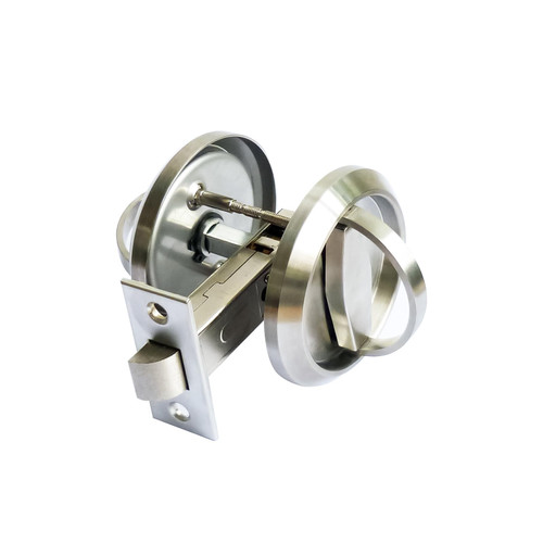 LEICHI 304 Stainless Steel, Low Profile Door Knobs, Ring Doors Pulls, Corridor Hidden Recessed Door Knob,Pocket Door Lock, Privacy Sliding Door Latch, No Locking, 1 Set Door Handles
