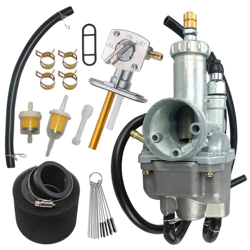 KLF250 KLF220 Carburetor Fits for Kawasaki Bayou 250 KLF250A 2003-2011 for Kawasaki Bayou 220 KLF220A 1988-2002 ATV with Air Filter & Fuel Gas Petcock Valve