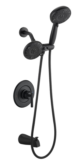Replacement for Moen Shower Faucet Trim Kit, High Pressure Dual Shower Combo, Shower Handle& Tub Spout, (Valve& Catridge Not Inclued), Matte Black