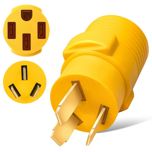 Nema 14-50 Adapter, NEMA 50Amp 10-50P to 14-50R Plug Adapter, 4 Prong to 3 Prong Adapter, for Dryer Adapter, for Welder Generator RV Electrical Vehicle Charging Adapter