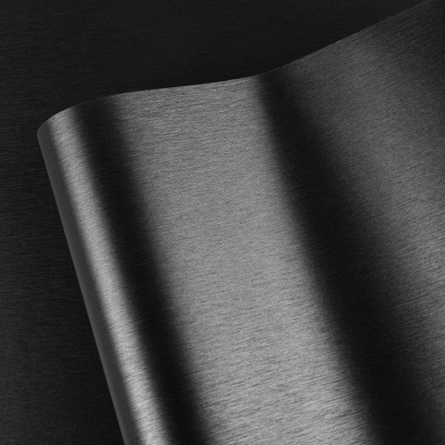 Black Refrigerator Wrap Peel and Stick Wallpaper