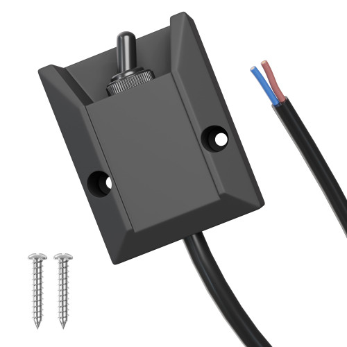 RVMARINEPAT Wired Toggle Switch 12V 30A Heavy Duty Waterproof Toggle Switch SPST ON/Off 2 Pin Latching Rocker Switch with 2ft Wire for Marine, RV, Automotive, Boat Electrical Systems