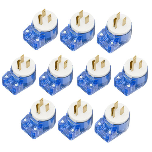 10 Pack Nema 5-15P Plug, Plugrand 15A 125V 90 Degree Right Angle Plug