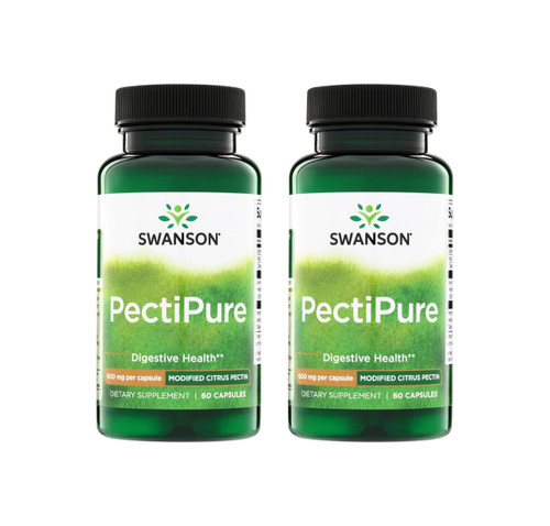 Swanson PectiPure Modified Citrus Pectin, 600 mg, 60 Capsules, 2 Pack
