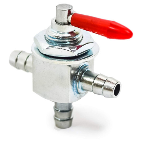 Replaces Scag 3-Way 1/4" Barbs Steel Fuel Oil Gas Petcock in Line Valve 482212, E633347, 1-633347, Husqvarana 539102679