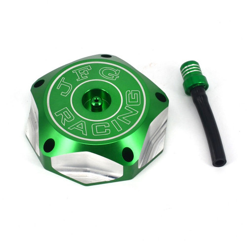 YSMOTO Dirt Bike Gas Fuel Tank Cap Cover With Air Vent Hose Tube, Green