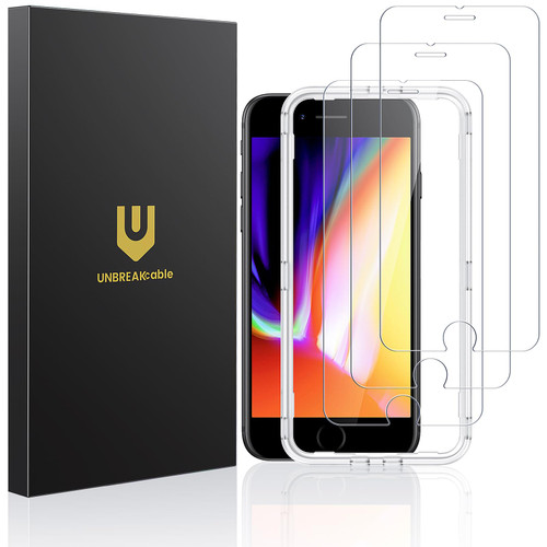 UNBREAKcable 3-Pack Screen Protector for iPhone SE 2022/SE 2020, iPhone 8/7