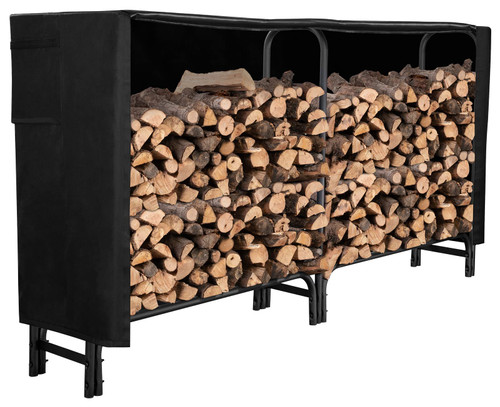 GASPRO 8FT Firewood Rack Outdoor with Waterproof Cover
