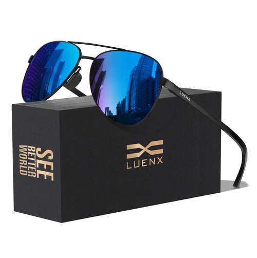 LUENX Aviator Sunglasses Men Polarized Women Classic UV400 Driving