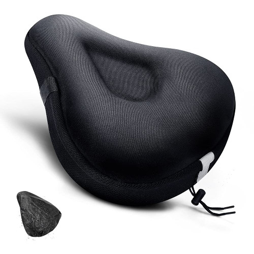 ANZOME Bike Seat Cushion Cover, Gel & Memory Foam, for Exercise Bikes