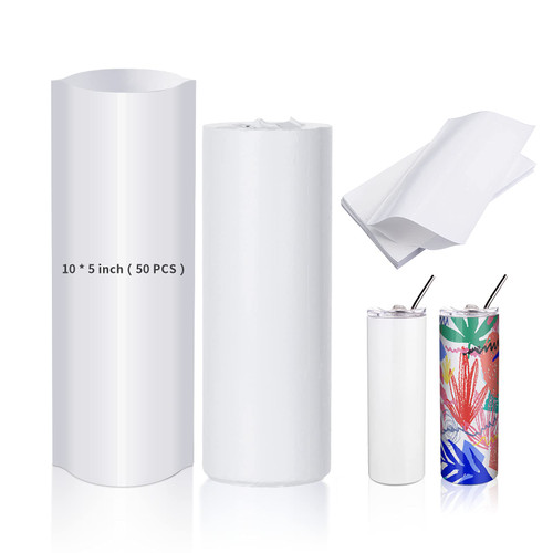 PYD Life 50 PCS Shrink Wrap Film for 20 OZ Sublimation Tumblers 10" x 5"