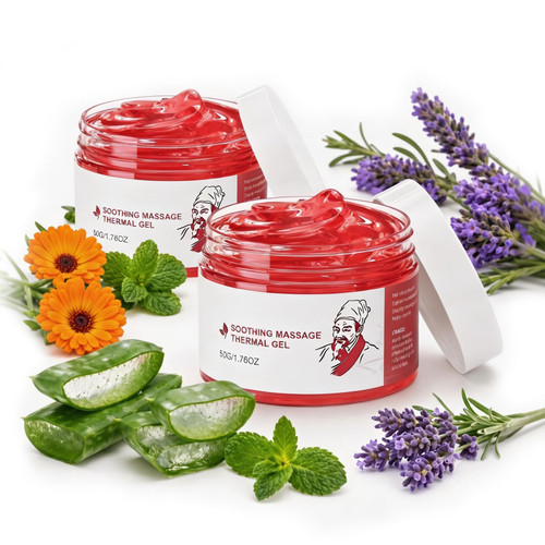 2PCS Warming Massage Gel for Body,Herbal Massage Cream,Fast Absorbing Moisturizing Skin Cream, Non-Greasy Formula