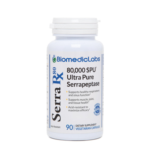 Biomedic Labs Serra-RX 80 Serrapeptase, 80,000 SPU, 90 Capsules