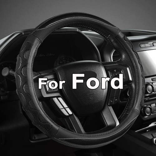 GIANT PANDA Car Steering Wheel Cover for Ford F150 F250 F350 Expedition 15.5-16 inches - Orange