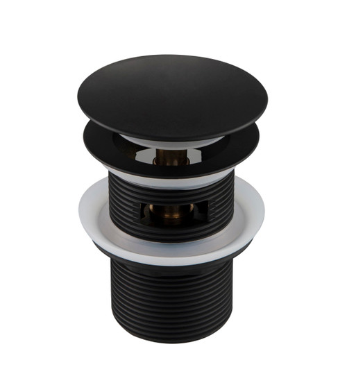 WOODBRIDGE Pop-up Drain for Freestanding Bathtub, with stainless steel Overflow, Matte Black Finish, Bathtub Drain Stopper Kit Fits Most WOODBRIDGE Acrylic Tubs