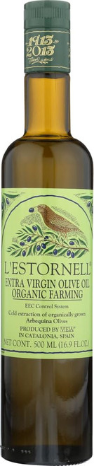 L'estornell Organic Extra Virgin Olive Oil From Spain , 16.9-Ounce Bottle (Pack of 2)