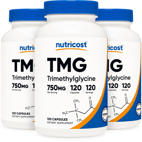 Nutricost TMG 750mg, 120 Capsules (3 Bottles)